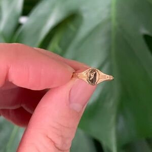 "J" Baby Cygnet Gold Ring - never worn